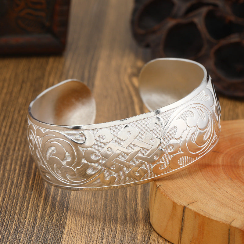Wholesale Vintage Ethnic Style Miao Silver Bracelet